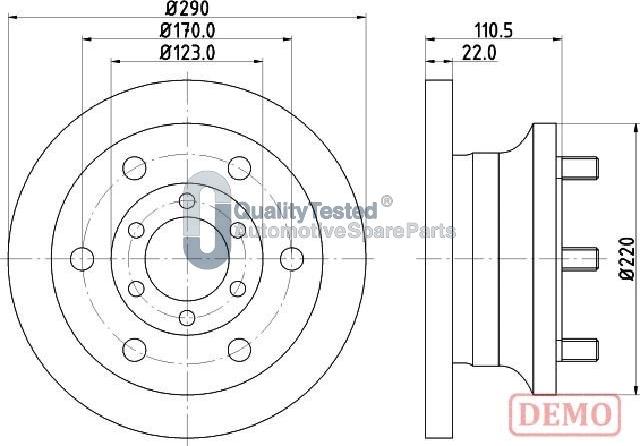 Japanparts DI0256JM - Bremžu diski www.autospares.lv