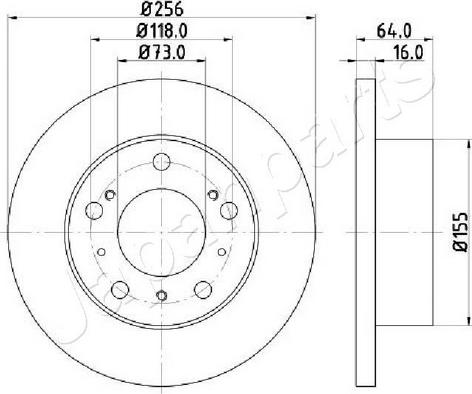 Japanparts DI-0267C - Bremžu diski autospares.lv