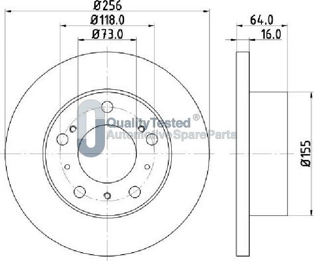 Japanparts DI0267JM - Bremžu diski www.autospares.lv