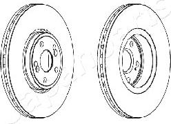 Japanparts DI-0704 - Bremžu diski www.autospares.lv