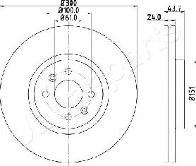 Japanparts DI-0705 - Bremžu diski www.autospares.lv