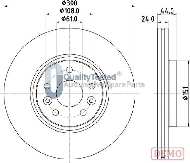 Japanparts DI0706JM - Bremžu diski www.autospares.lv