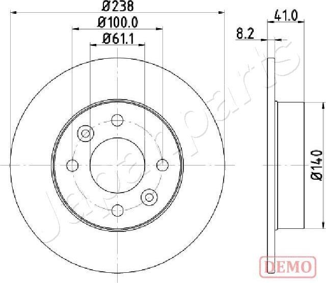 Japanparts DI-0700C - Bremžu diski autospares.lv