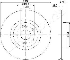 Japanparts DI-0703 - Bremžu diski www.autospares.lv