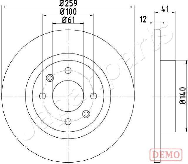 Japanparts DI-0719C - Bremžu diski www.autospares.lv