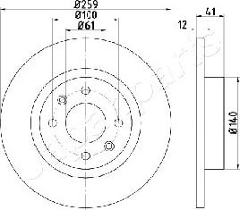 Japanparts DI-0719 - Bremžu diski www.autospares.lv