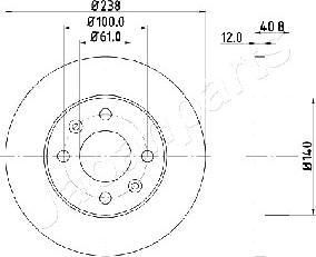 Japanparts DI-0714 - Bremžu diski www.autospares.lv