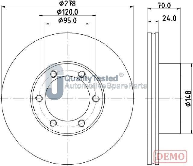 Japanparts DI0715JM - Bremžu diski www.autospares.lv