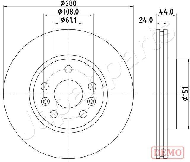 Japanparts DI-0716C - Bremžu diski www.autospares.lv