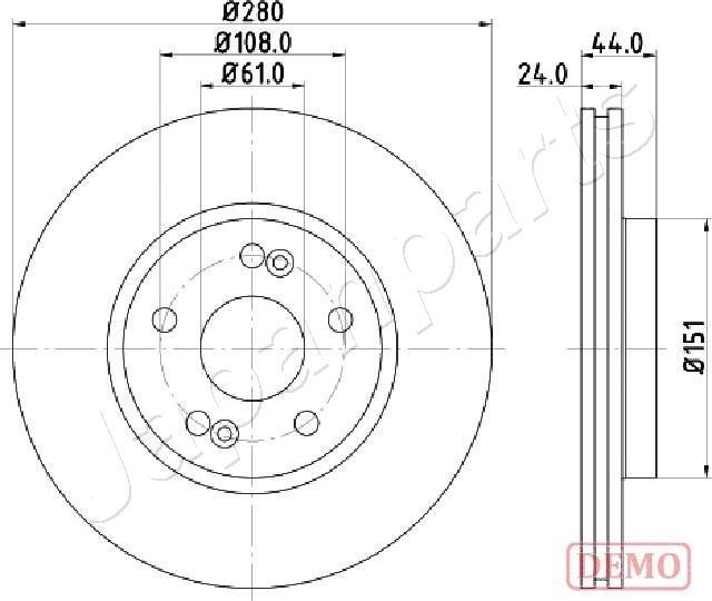 Japanparts DI-0710C - Bremžu diski www.autospares.lv