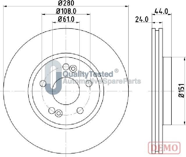 Japanparts DI0710JM - Bremžu diski www.autospares.lv