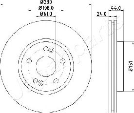 Japanparts DI-0710 - Bremžu diski www.autospares.lv