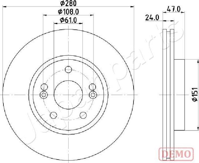 Japanparts DI-0711C - Bremžu diski www.autospares.lv