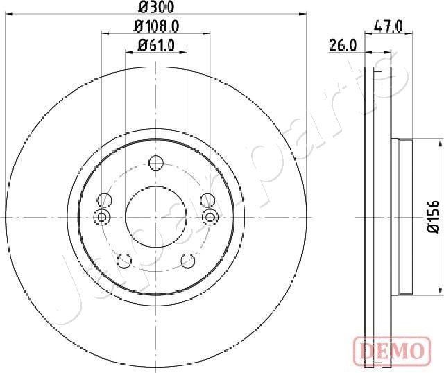 Japanparts DI-0712C - Bremžu diski www.autospares.lv