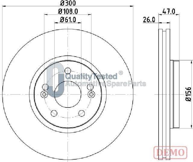 Japanparts DI0712JM - Bremžu diski www.autospares.lv