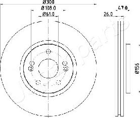 Japanparts DI-0712 - Bremžu diski www.autospares.lv