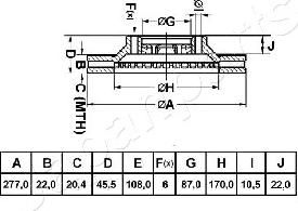 Japanparts DI-H02 - Bremžu diski www.autospares.lv