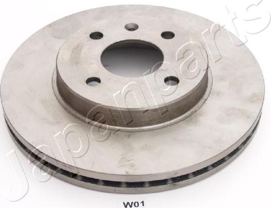 Japanparts DI-W01 - Тормозной диск www.autospares.lv