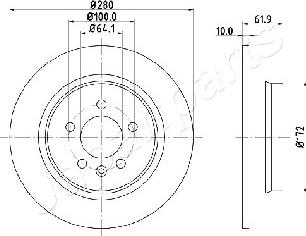 Japanparts DP-426 - Bremžu diski autospares.lv