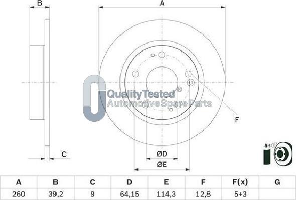 Japanparts DP428JM - Bremžu diski www.autospares.lv