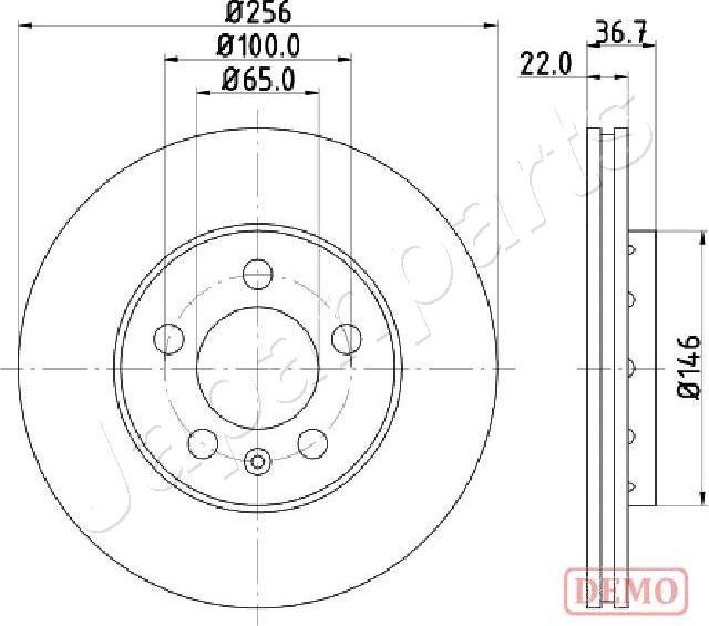 Japanparts DP-0904C - Bremžu diski www.autospares.lv