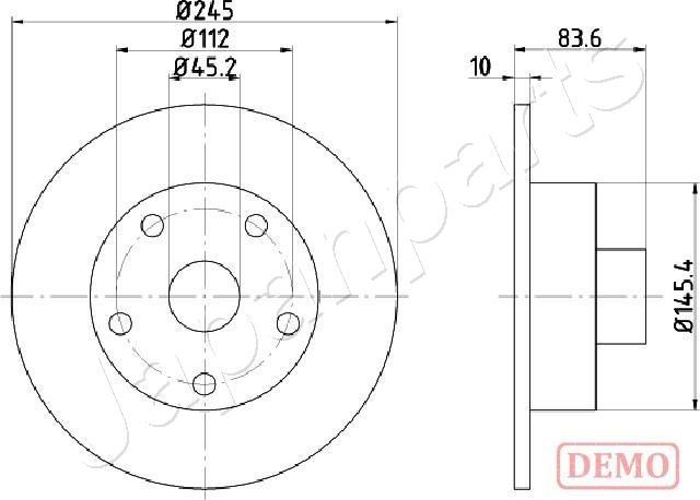 Japanparts DP-0906C - Bremžu diski www.autospares.lv