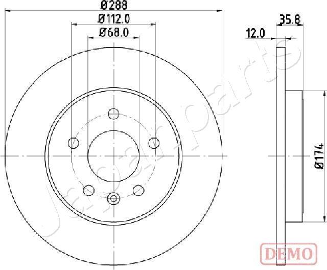 Japanparts DP-0908C - Bremžu diski www.autospares.lv