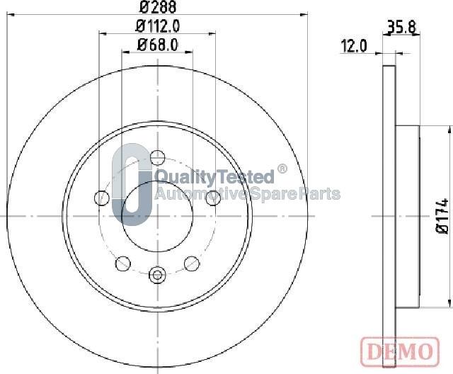 Japanparts DP0908JM - Bremžu diski www.autospares.lv