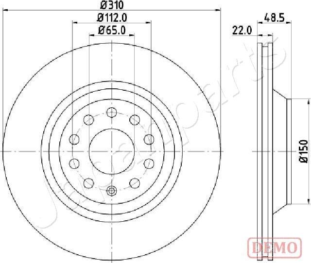 Japanparts DP-0903C - Bremžu diski www.autospares.lv