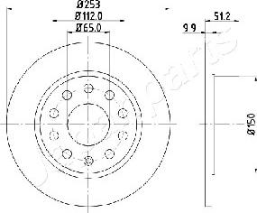 Japanparts DP-0902 - Bremžu diski autospares.lv