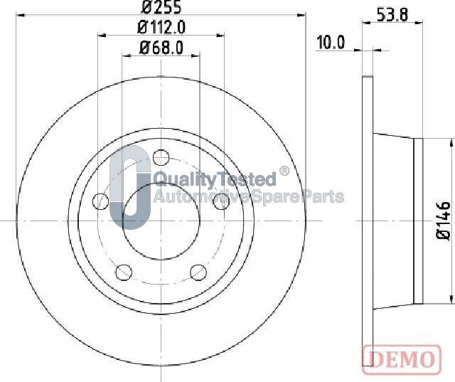 Japanparts DP0914JM - Bremžu diski www.autospares.lv