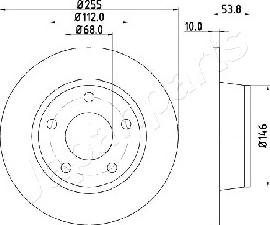 Japanparts DP-0914 - Тормозной диск www.autospares.lv