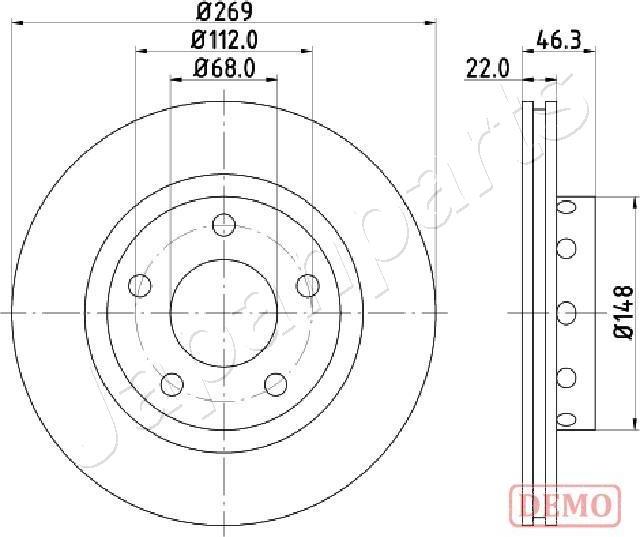 Japanparts DP-0913C - Bremžu diski www.autospares.lv