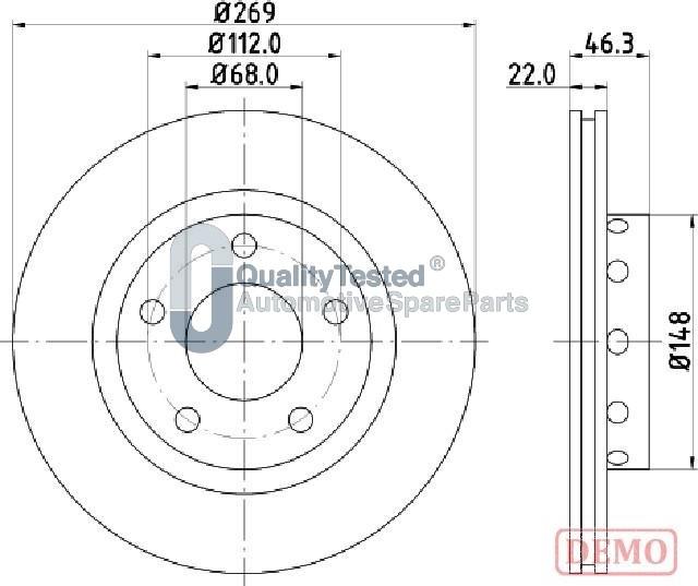 Japanparts DP0913JM - Bremžu diski www.autospares.lv