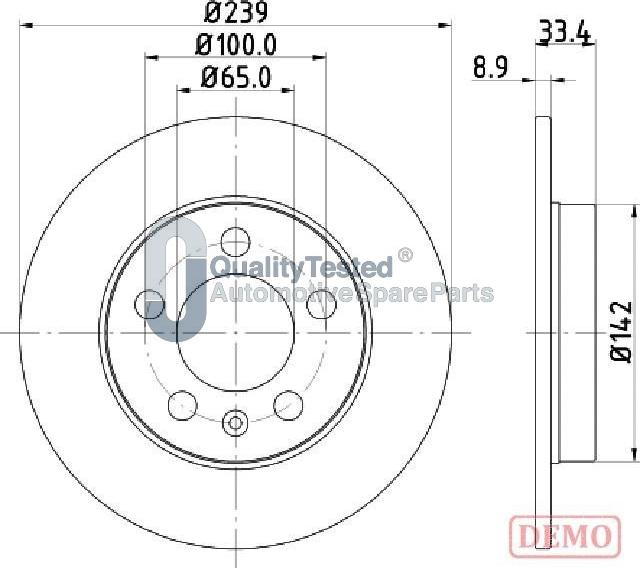 Japanparts DP0933JM - Bremžu diski www.autospares.lv