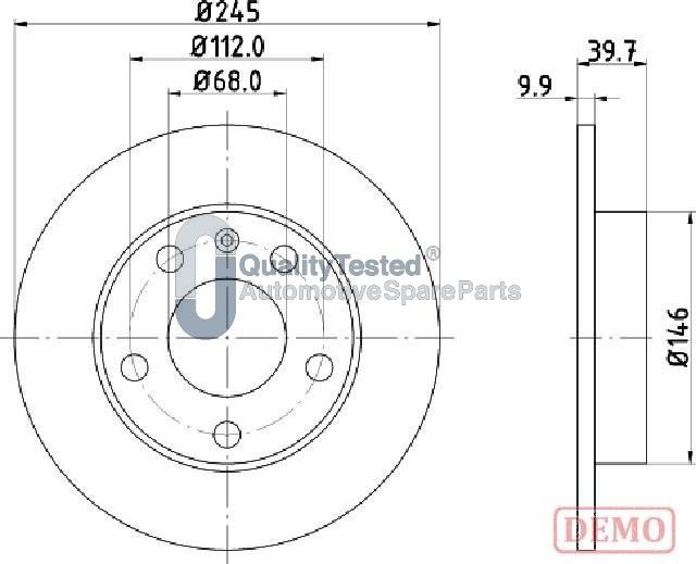 Japanparts DP0929JM - Bremžu diski www.autospares.lv