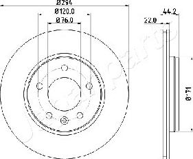 Japanparts DP-0925 - Bremžu diski www.autospares.lv