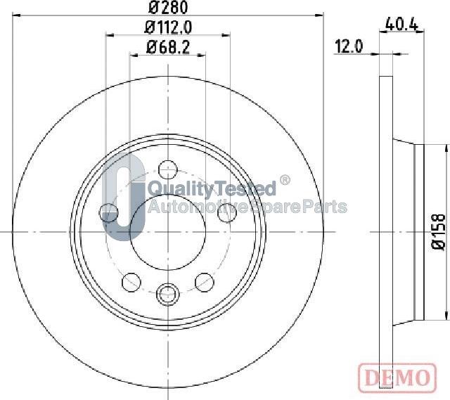 Japanparts DP0926JM - Bremžu diski www.autospares.lv