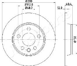 Japanparts DP-0926 - Bremžu diski www.autospares.lv