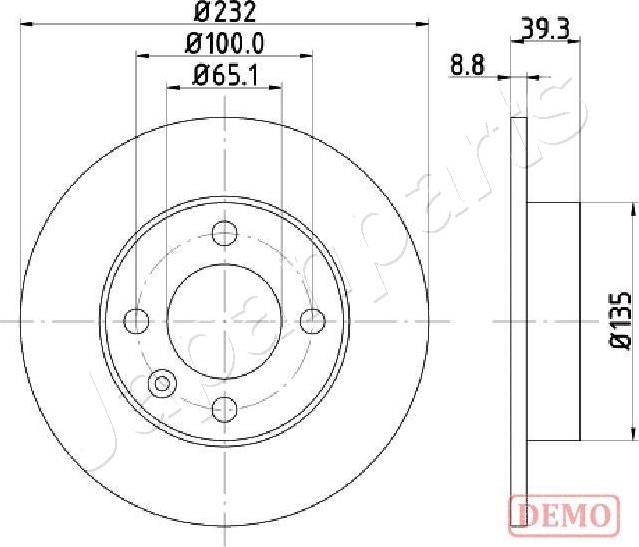 Japanparts DP-0921C - Bremžu diski autospares.lv