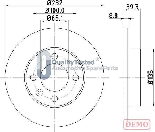 Japanparts DP0921JM - Bremžu diski www.autospares.lv