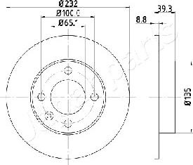 Japanparts DP-0921 - Bremžu diski autospares.lv