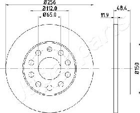 Japanparts DP-0928 - Тормозной диск www.autospares.lv