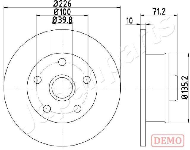 Japanparts DP-0923C - Bremžu diski www.autospares.lv