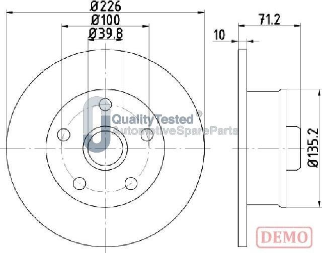 Japanparts DP0923JM - Bremžu diski www.autospares.lv