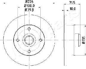 Japanparts DP-0922 - Bremžu diski autospares.lv