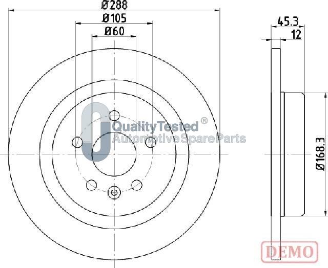 Japanparts DP0404JM - Bremžu diski www.autospares.lv