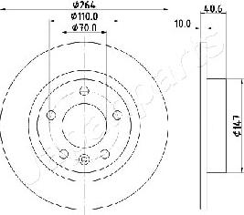 Japanparts DP-0400 - Bremžu diski www.autospares.lv