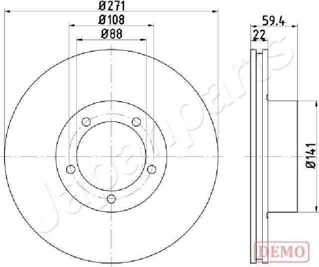 Japanparts DP-0401C - Bremžu diski autospares.lv