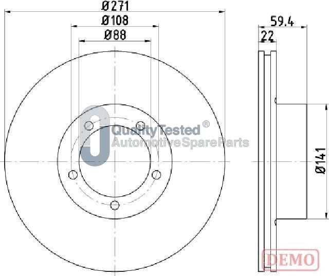 Japanparts DP0401JM - Bremžu diski www.autospares.lv